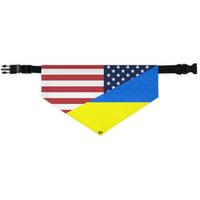 American and Ukrainian Flag Bandana Collar