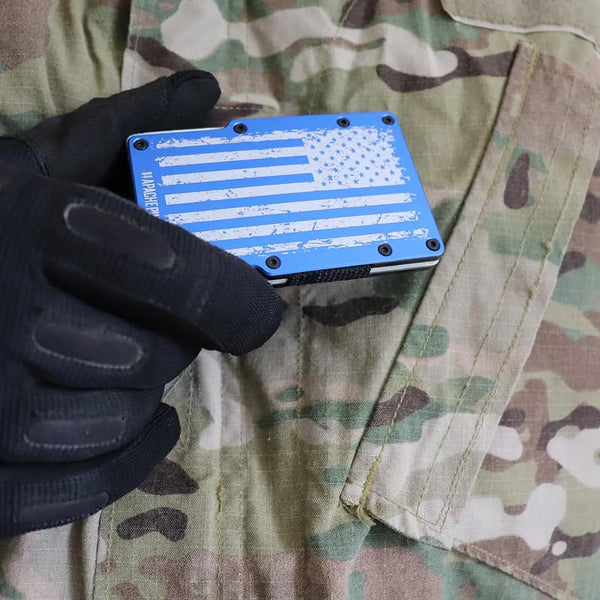 Blue American Flag Minimalist Wallet