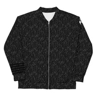 Black Leaf Bomber Jacket