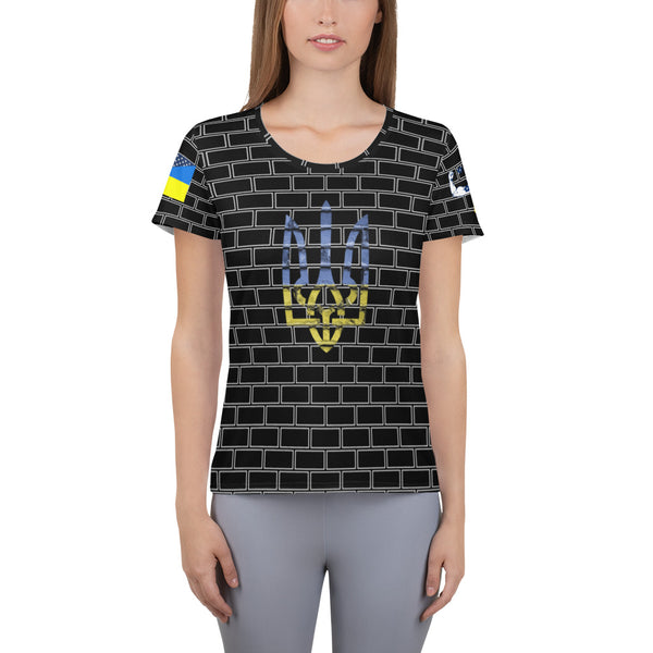 Trizub Wall Women's Athletic T-shirt