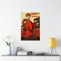 Don't Be Dumb Poster