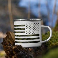 Flag and Tiger Camo Enamel Mug