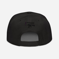 Snapback Flag Hat, Black Emberoidery