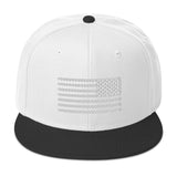 Snapback Flag Hat, White Embroidery