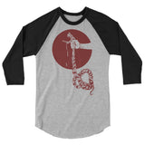 Snake Grab 3/4 Sleeve Raglan Shirt