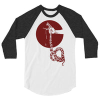 Snake Grab 3/4 Sleeve Raglan Shirt