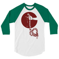 Snake Grab 3/4 Sleeve Raglan Shirt